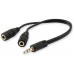 CABLE AUDIO MINI JACK 3.5MM MACHO A 2 JACK 3.5MM