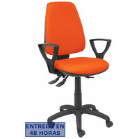 PIQUERAS Y CRESPO Silla Elche S bali naranja oscuro brazos fijos