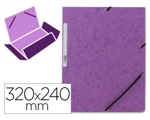 CARPETA CARTON SIMIL PRESPAN 500 GR./M2. FOLIO GOMA SOLAPA VIOLETA MARIOLA 1525VI (MIN20) (Espera 4 dias)