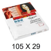 CAJA 100 HOJAS ETIQUETAS ADHESIVAS ILC BLANCA 105X29 FABRISA 15311 (Espera 4 dias)