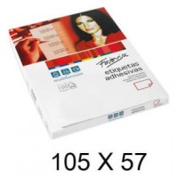 CAJA 100 HOJAS ETIQUETAS ADHESIVAS ILC BLANCA 105X57 FABRISA 15317 (Espera 4 dias)