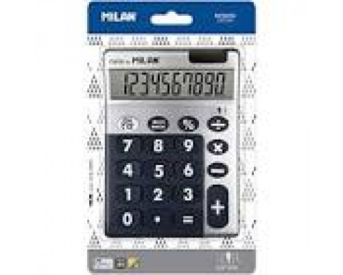 MILAN CALCULADORA AZUL SILVER 10 DIGITOS DUAL BLISTER