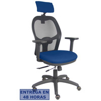 PIQUERAS Y CRESPO Silla Jorquera traslack malla negra asiento bali marino brazos 3D cabecero regulable