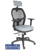 PIQUERAS Y CRESPO Silla Jorquera traslack malla negra asiento bali gris brazos 3D cabecero regulable
