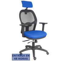 PIQUERAS Y CRESPO Silla Jorquera traslack malla negra asiento bali azul brazos 3D cabecero regulable-25SX PIQUERAS Y CRESPO Silla Jorquera traslack malla negra asiento bali azul brazos 3D cabecero regulable