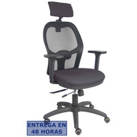 PIQUERAS Y CRESPO Silla Jorquera traslack malla negra asiento bali gris oscuro brazos 3D cabecero regulable-27SX PIQUERAS Y CRESPO Silla Jorquera traslack malla negra asiento bali gris oscuro brazos 3D cabecero regulable