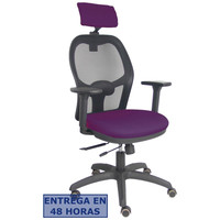 PIQUERAS Y CRESPO Silla Jorquera traslack malla negra asiento bali morado brazos 3D cabecero regulable-27SX PIQUERAS Y CRESPO Silla Jorquera traslack malla negra asiento bali morado brazos 3D cabecero regulable