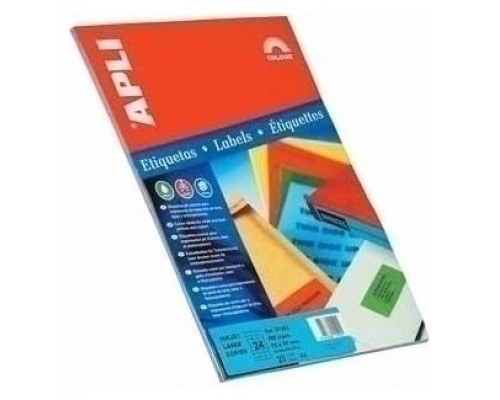 APLI Self-adhesive labels 210 x 297mm Blue etiqueta autoadhesiva Azul 20 pieza(s) (Espera 4 dias)