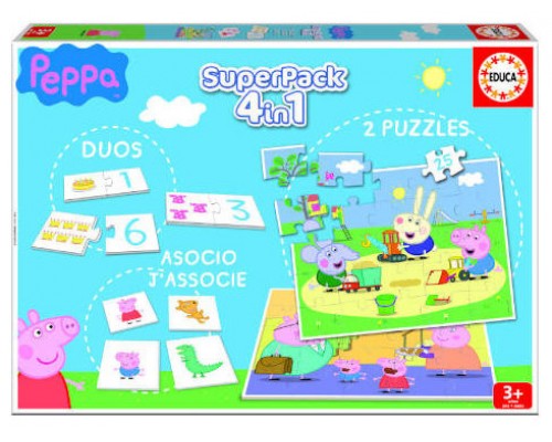 JUEGO EDUCA SUPERPACK PEPPA PIG +3 AÑOS EDUCA BORRAS 16229 (Espera 4 dias)