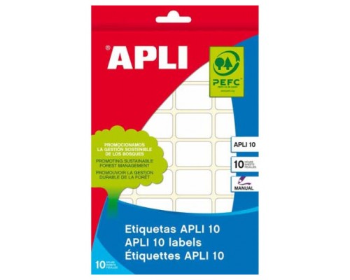 APLI 01639 etiqueta autoadhesiva Rectángulo Permanente Blanco 420 pieza(s) (Espera 4 dias)
