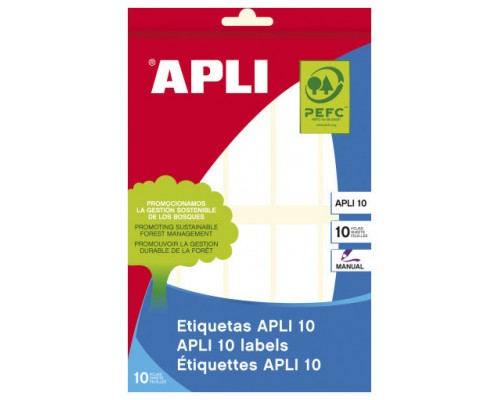 APLI 01643 etiqueta autoadhesiva Rectángulo Permanente Blanco 100 pieza(s) (Espera 4 dias)