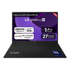 LG PORT&Aacute;TIL 16" WQXGA IPS INTEL CORE ULTRA 7 255H, 32GB LPDDR5X, SSD 1TB NVME, NVIDIA RTX 5050 8GB, DCI-P3 99%, BATER&Iacute;A 90WH, WINDOWS 11 HOME (Espera 4 dias)