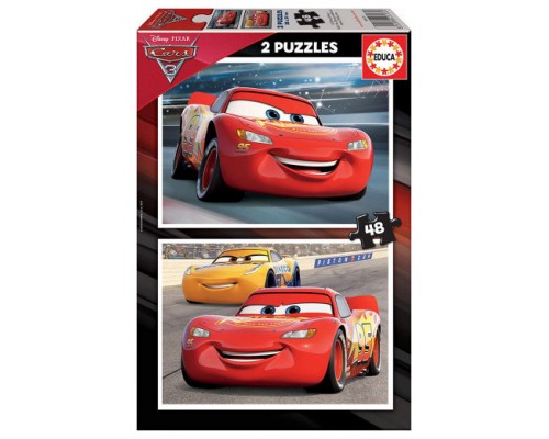 PUZZLE INFANTIL 2X48 CARS 3 DE 4-6 AÑOS EDUCA BORRAS 17177 (Espera 4 dias)