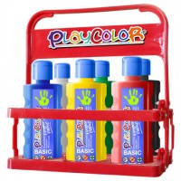 FINGER PAINT BASIC PARA 6 BOTELLAS 500ML. BASKET 6 COLORES PLAYCOLOR 17791 (Espera 4 dias)