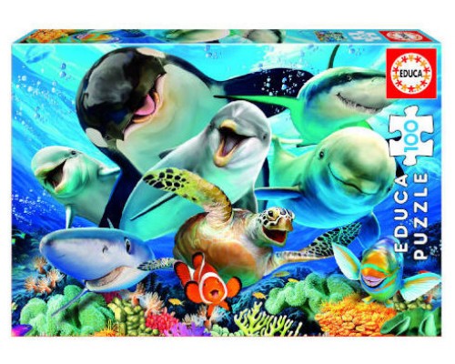 PUZZLE INFANTIL 100 SELFIE BAJO EL AGUA DE 6-8 AÑOS EDUCA BORRAS 18062 (Espera 4 dias)