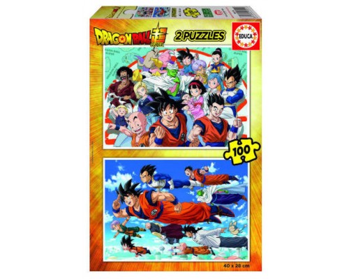 PUZZLE 2x100 DRAGON BALL DE 6-8 AÑOS EDUCA BORRAS 18214 (Espera 4 dias)