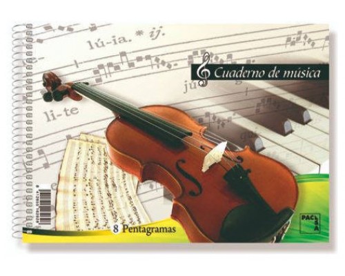 CUADERNO BLOCKS DE MUSICA 80 GRS. 4º (155X215MM.) 20 HOJAS 8 PENTAGRAMAS PACSA 18801 (MIN20) (Espera 4 dias)