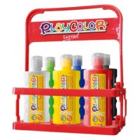 TEMPERA LIQUID PARA 6 BOTELLAS DE 500ML. BASKET 6 COLORES PLAYCOLOR 19471 (Espera 4 dias)