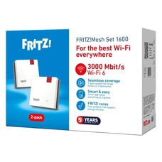 Fritz! Mesh WiFi Set 1600 2-pk Repeater WiFi6-SX27 Fritz! Mesh WiFi Set 1600 2-pk Repeater WiFi6