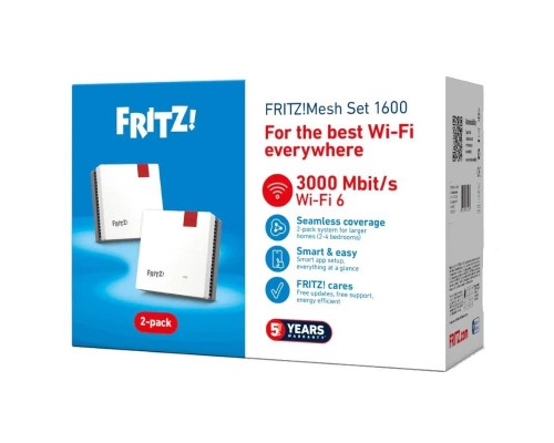 Fritz! Mesh WiFi Set 1600 2-pk Repeater WiFi6