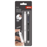 PACK 2 LAPICES RETRACTIL INFINITO NEGRO/BLANCO APLI 20064 (Espera 4 dias)-4SX PACK 2 LAPICES RETRACTIL INFINITO NEGRO/BLANCO APLI 20064 (Espera 4 dias)
