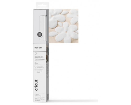 CRICUT PUFF IRON-ON WHITE  30X48CM (Espera 4 dias)