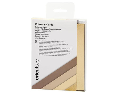 CRICUT CUT-AWAY CARDS NEUTRALS R20 (10,8 CM X 14 CM) 8-PACK (Espera 4 dias)
