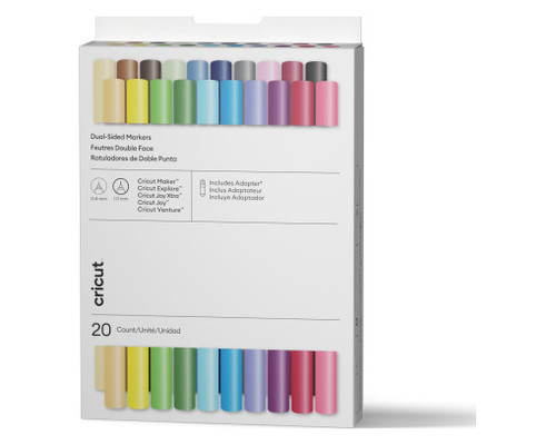 CRICUT ROTULADORES DE DOBLE PUNTA , SET ULTIMATE (20 UDS.) + ADAPTADOR (Espera 4 dias)