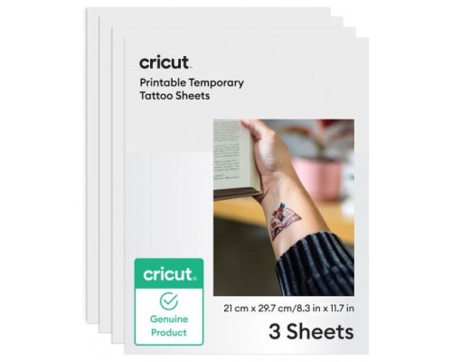 CRICUT PRINTABLE TATTOO PAPER A4 (3) TRANSPARENT (Espera 4 dias)-SX3 CRICUT PRINTABLE TATTOO PAPER A4 (3) TRANSPARENT (Espera 4 dias)