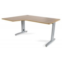 MESA DE OFICINA SERIE METAL FORMA L IZQUIERDA 160X120 GRIS / ROBLE ROCADA 2053AC08 (Espera 4 dias)