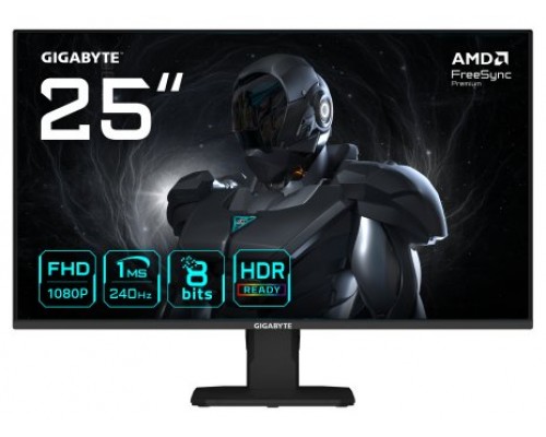 GIGABYTE GS25F2A Monitor Gaming 25" FHD - 1920 x 1080, 240Hz, 1ms, 300 cd/m², Display HDR 10, HDMI 2.0, DisplayPort 1.4 (Espera 4 dias)-SX22 GIGABYTE GS25F2A Monitor Gaming 25" FHD - 1920 x 1080, 240Hz, 1ms, 300 cd/m², Display HDR 10, HDMI 2.0, DisplayPort 1.4 (Espera 4 dias)