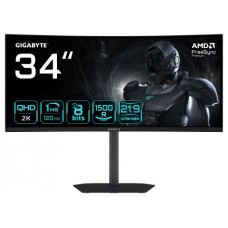 GIGABYTE GS34WQCA Monitor Gaming Curvo 34" WQHD – 3440 x 1440, 1500R, 120Hz, 1ms, 300 cd/m², FreeSync Premium, HDR Ready, HDMI 2.0, DisplayPort 1.4. (Espera 4 dias)-SX28 GIGABYTE GS34WQCA Monitor Gaming Curvo 34" WQHD – 3440 x 1440, 1500R, 120Hz, 1ms, 300 cd/m², FreeSync Premium, HDR Ready, HDMI 2.0, DisplayPort 1.4. (Espera 4 dias)