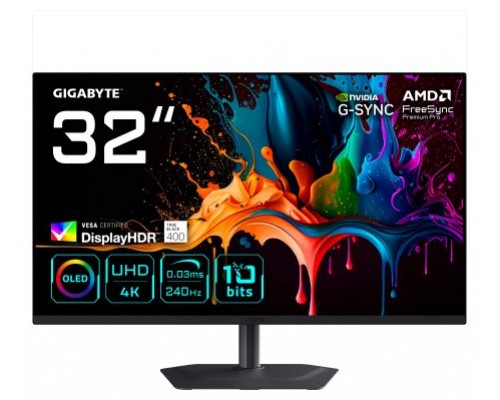 MONITOR GIGABYTE 32" MO32U2,3840X2160 (OLED UHD),0.18PP,1000:0,03MS,165HZ,2HDMI+1DP+3USB3.2+USB TYPE C,ALTAVOCES (Espera 4 dias)-SX53 MONITOR GIGABYTE 32" MO32U2,3840X2160 (OLED UHD),0.18PP,1000:0,03MS,165HZ,2HDMI+1DP+3USB3.2+USB TYPE C,ALTAVOCES (Espera 4 dias)