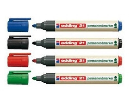 MARCADOR PERMANENTE EDDING ECOLINE 21 COLOR VERDE EDDING 21-004 (MIN10) (Espera 4 dias)