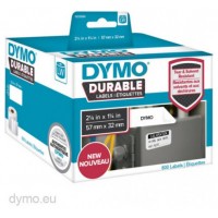 DYMO Etiqueta LW DURABLE 2-1/4" X 1-1/4" (57MM X 32MM) Papel blanco