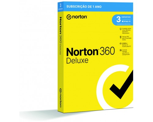 NORTON 360 DELUXE 25GB 1 USER 3 DEVICE 1 YEAR