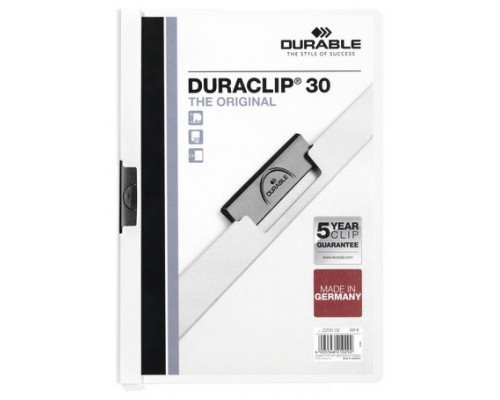 DOSSIER CON CLIP 30 H A4 BLANCO DURABLE 2200-02 (MIN25) (Espera 4 dias)