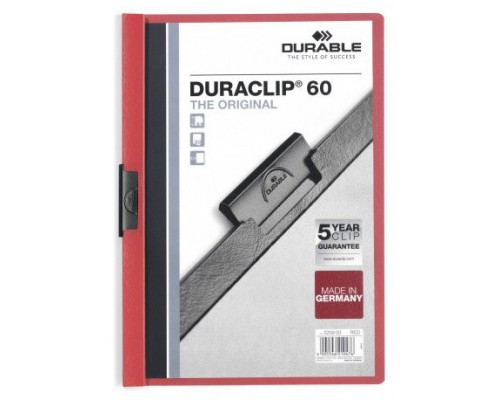 DOSSIER CON CLIP 60 H A4 ROJO DURABLE 2209-03 (MIN25) (Espera 4 dias)