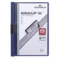 DOSSIER CON CLIP 60 H A4 AZUL OSCURO DURABLE 2209-07 (MIN25) (Espera 4 dias)