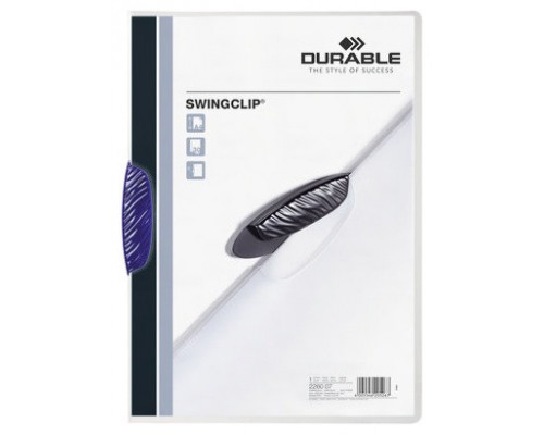 DOSSIER CON CLIP SWINGCLIP 30 H A4 AZUL DURABLE 2260-07 (MIN25) (Espera 4 dias)