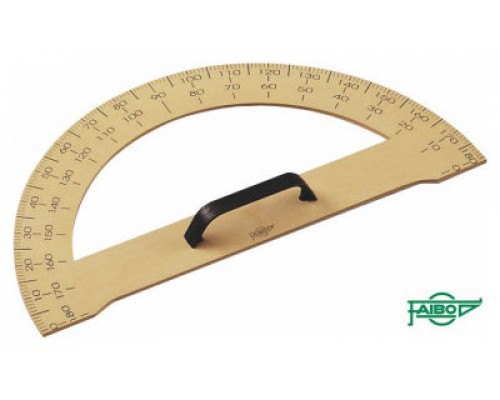 SEMICIRCULO 34 CMS. PLASTICO IMITACIÓN MADERA PARA PIZARRA DOBLE GRADUADO FAIBO 231 (Espera 4 dias)
