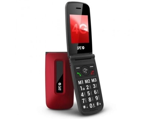 SPC 2342R Titan 4G Movil Senior 2.4" S.HELP Rojo
