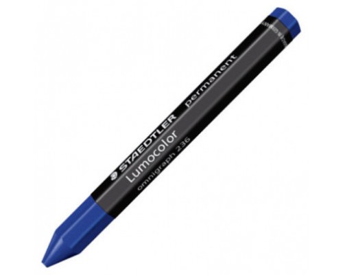 LAPIZ CERA PERMANENTE LUMOCOLOR OMNIGRAPH 12MM. AZUL STAEDTLER 236-3 (MIN12) (Espera 4 dias)