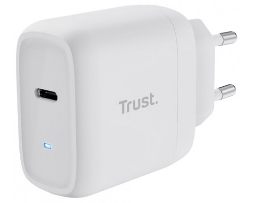 CARGADOR PARED/VIAJE USB-C 45W MAXO BLANCO TRUST (Espera 4 dias)