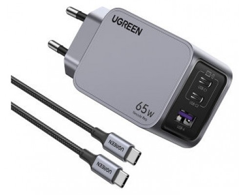 Ugreen 25871 cargador de dispositivo móvil Universal Gris Corriente alterna Carga rápida Interior (Espera 4 dias)