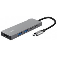 HUB 5 PUERTOS USB-C DALYX GRIS TRUST (Espera 4 dias)-8SX HUB 5 PUERTOS USB-C DALYX GRIS TRUST (Espera 4 dias)