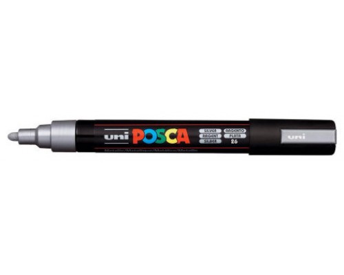 MARCADOR PC-5M POSCA 1.8-2.5MM PLATA UNI-BALL 286674000 (MIN6) (Espera 4 dias)