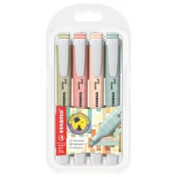 ESTUCHE PLASTICO SWING COOL NATURE 4 UNIDADES SURTIDAS TRAZO 1/4MM. STABILO 275/4-09 (Espera 4 dias)