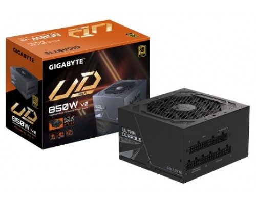 GIGABYTE UD850GM PG5 V2 Fuente de Alimentación – PCIe Gen 5.1, 80 PLUS Gold, Diseño completamente modular, Ventilador de 120 mm, Compatible con ATX 3.1, Enchufe EU (Espera 4 dias)-SX25 GIGABYTE UD850GM PG5 V2 Fuente de Alimentación – PCIe Gen 5.1, 80 PLUS Gold, Diseño completamente modular, Ventilador de 120 mm, Compatible con ATX 3.1, Enchufe EU (Espera 4 dias)