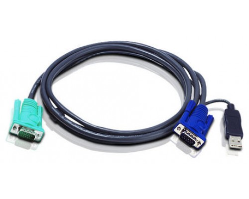 Aten 2L5201U cable para video, teclado y ratón (kvm) 1,2 m Negro (Espera 4 dias)
